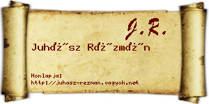 Juhász Rézmán névjegykártya